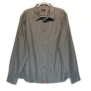 Untuckit Mens Shirt Size 2XL Long Sleeve Button Down Gray Wrinkle Free